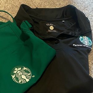 Starbucks Apron and Shirt